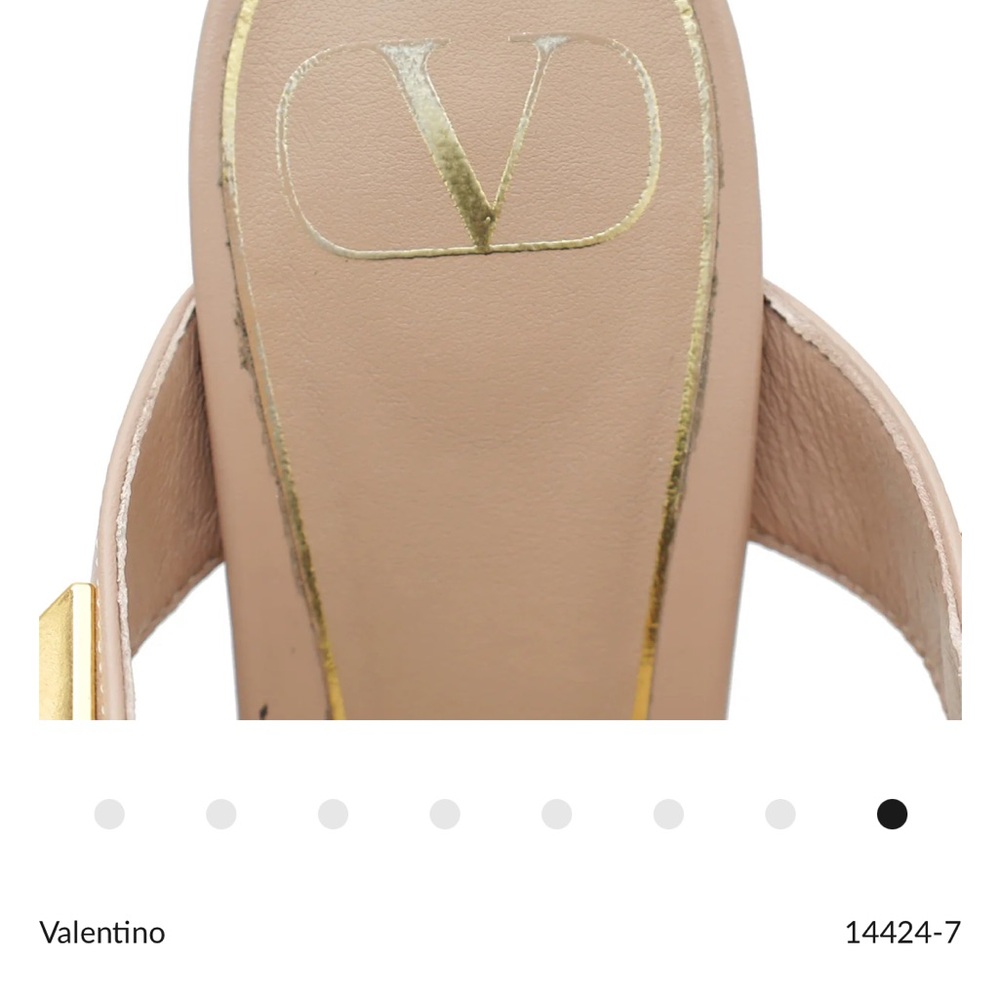 Versace Gold and Tan Studded Heels - Picture 5 of 5